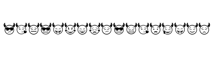 Devil Emoji Regular  Frei Schriftart Herunterladen