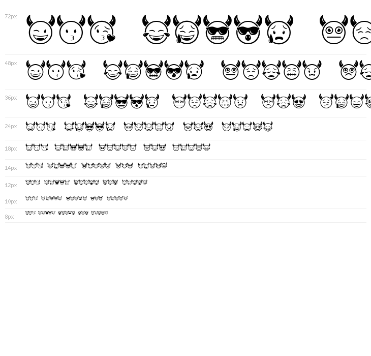 Devil Emoji Regular Waterfall