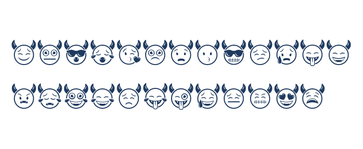 Devil Emoji Regular Lowercase