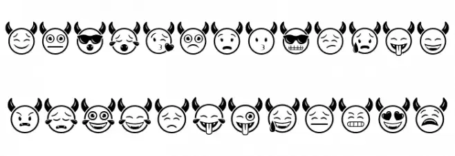 Devil Emoji Regular 字体 小写