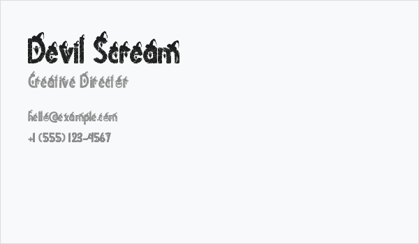 Devil Scream Business Card