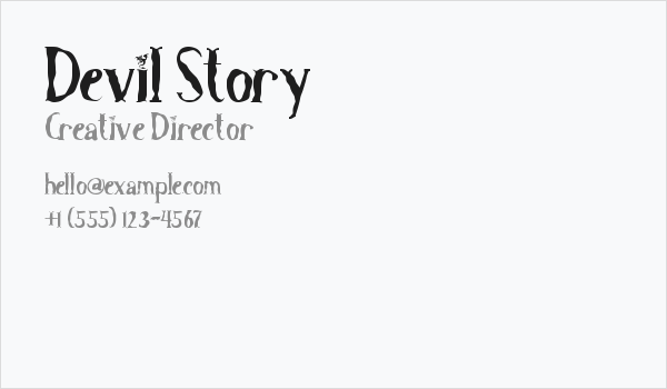Devil Story Business Card
