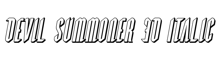 Devil Summoner 3D Italic  Скачать бесплатные шрифты