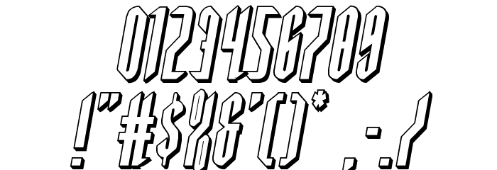 Devil Summoner 3D Italic Font OTHER CHARS