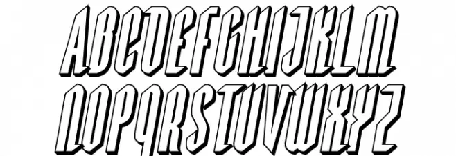 Devil Summoner 3D Italic Schriftart Groß