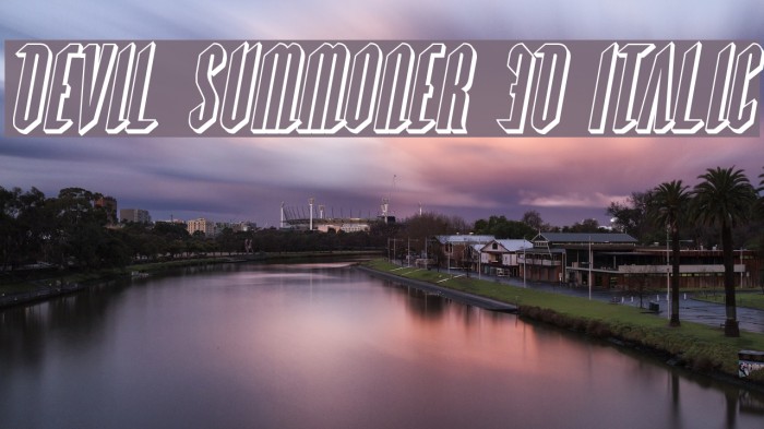 Devil Summoner 3D Italic Font examples