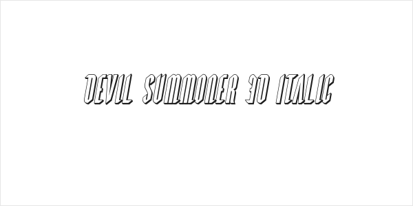 Devil Summoner 3D Italic Logo