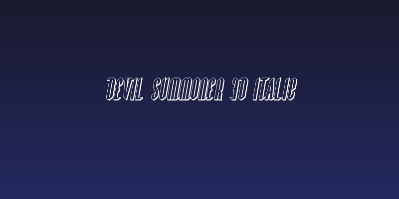 Devil Summoner 3D Italic Social Header