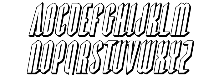 Devil Summoner 3D Italic Font LOWERCASE