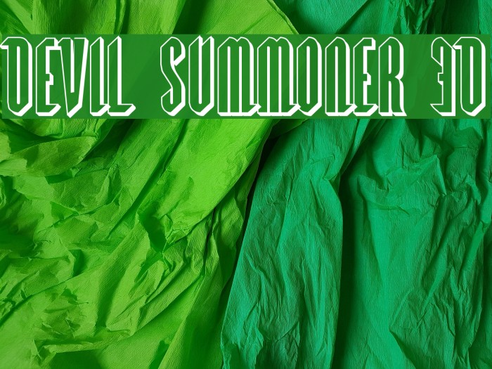 Devil Summoner 3D Font examples