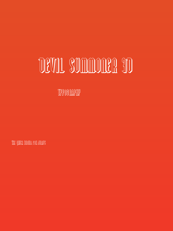 Devil Summoner 3D Poster