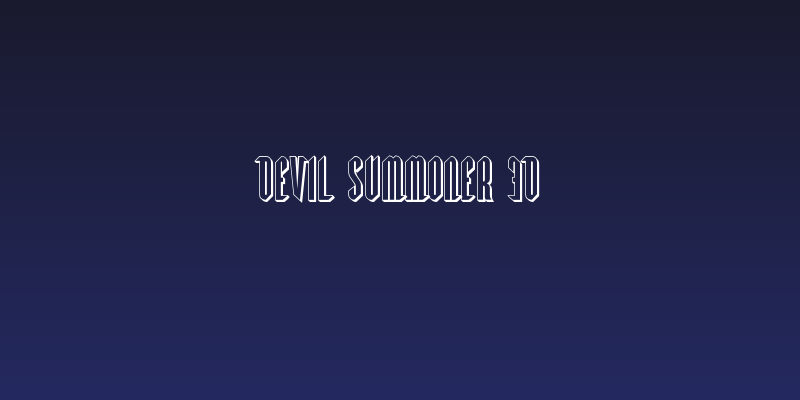 Devil Summoner 3D Social Header