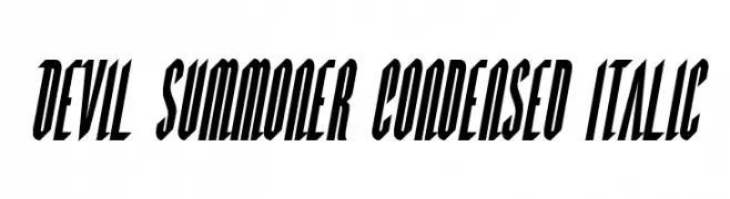 Devil Summoner Condensed Italic  Frei Schriftart Herunterladen