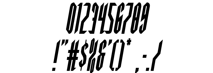 Devil Summoner Condensed Italic Font OTHER CHARS