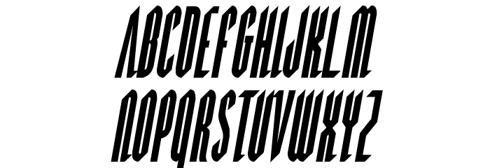 Devil Summoner Condensed Italic Font LOWERCASE