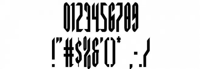 Devil Summoner Condensed Font OTHER CHARS