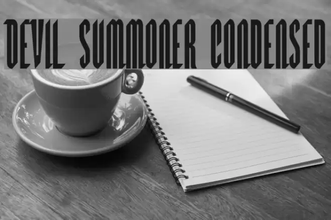 Devil Summoner Condensed Font examples
