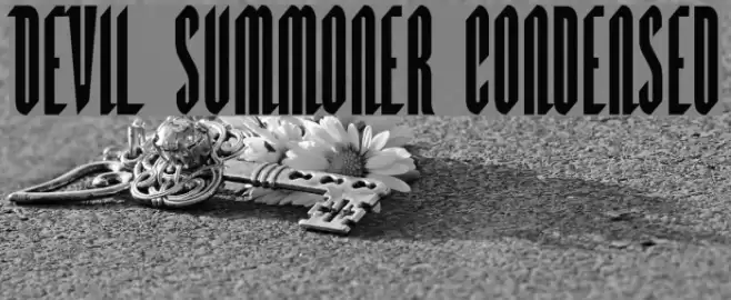 Devil Summoner Condensed Font examples