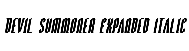 Devil Summoner Expanded Italic Font