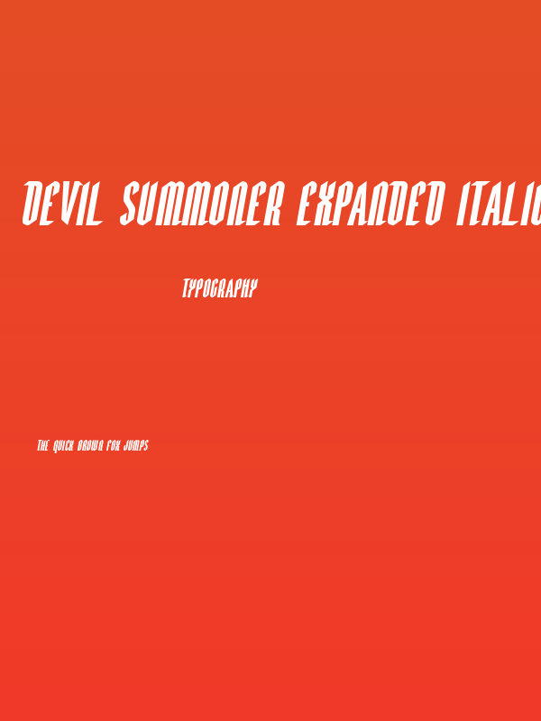 Devil Summoner Expanded Italic Poster