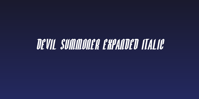 Devil Summoner Expanded Italic Social Header