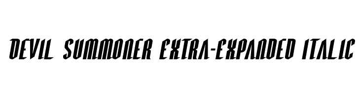 Devil Summoner Extra-Expanded Italic  Frei Schriftart Herunterladen