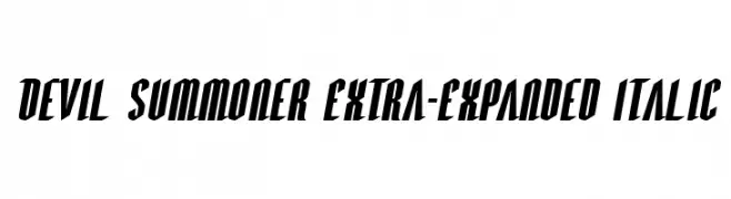 Devil Summoner Extra-Expanded Italic  Скачать бесплатные шрифты