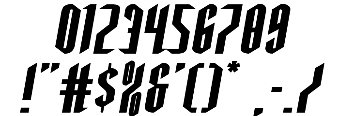 Devil Summoner Extra-Expanded Italic Font OTHER CHARS