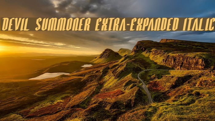 Devil Summoner Extra-Expanded Italic Font examples