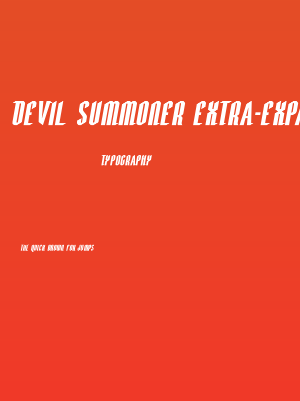 Devil Summoner Extra-Expanded Italic Poster