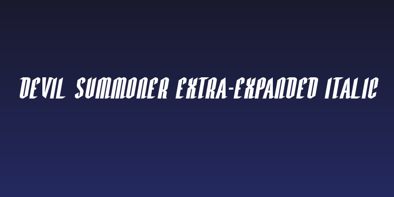 Devil Summoner Extra-Expanded Italic Social Header