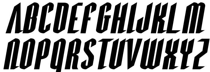 Devil Summoner Extra-Expanded Italic Font LOWERCASE