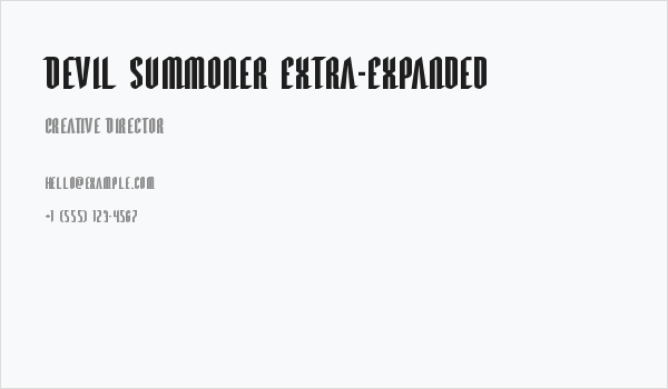 Devil Summoner Extra-Expanded Business Card