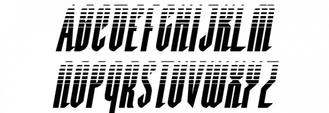 Devil Summoner Halftone Italic Font UPPERCASE