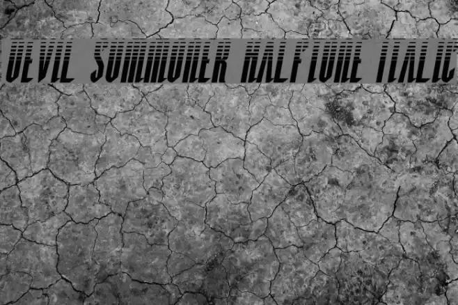 Devil Summoner Halftone Italic Font examples