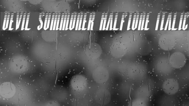 Devil Summoner Halftone Italic Font examples