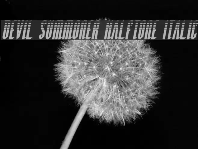 Devil Summoner Halftone Italic Font examples