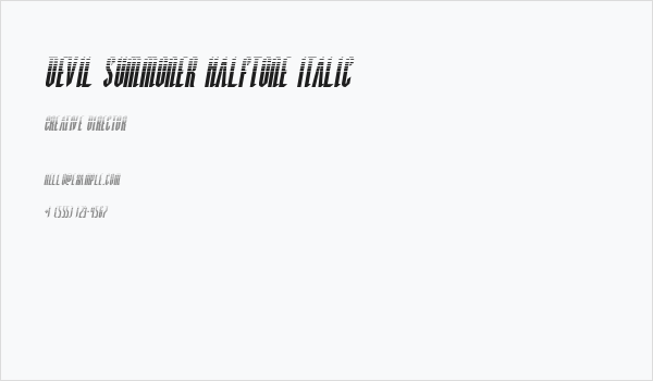 Devil Summoner Halftone Italic Business Card