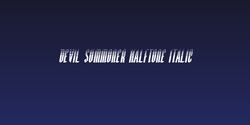 Devil Summoner Halftone Italic Social Header