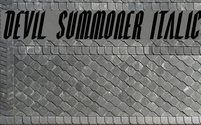 Devil Summoner Italic Font examples