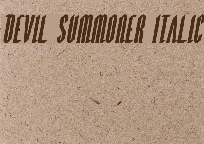 Devil Summoner Italic Font examples