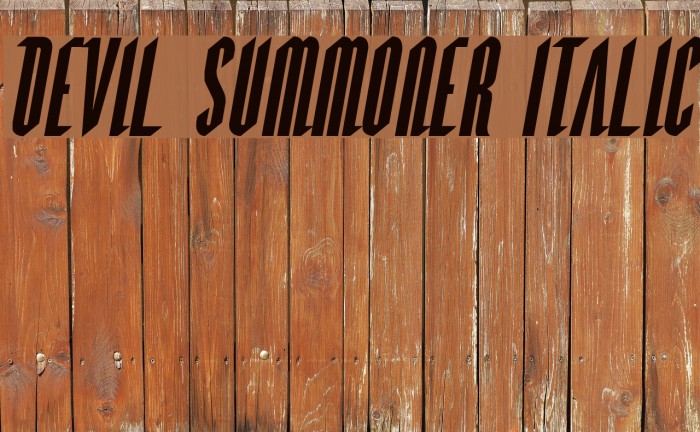 Devil Summoner Italic Font examples