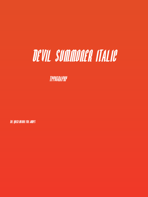 Devil Summoner Italic Poster