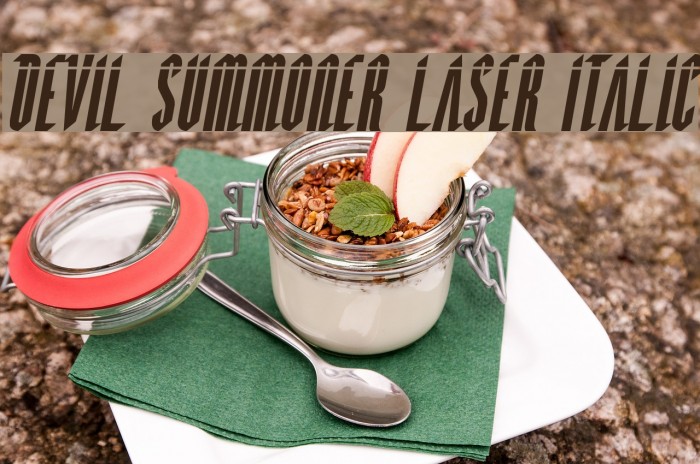 Devil Summoner Laser Italic Font examples