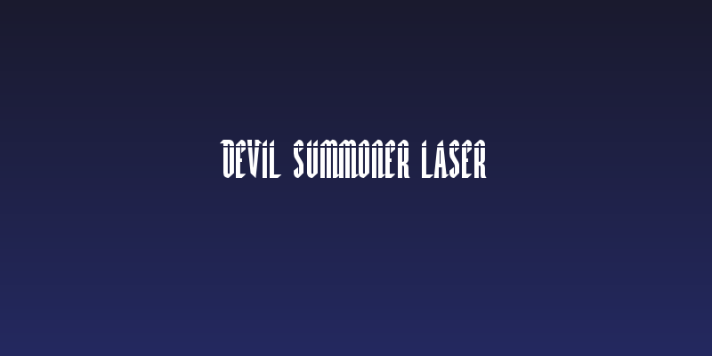 Devil Summoner Laser Social Header