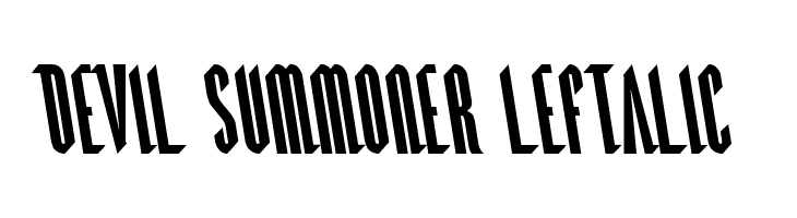 Devil Summoner Leftalic Font