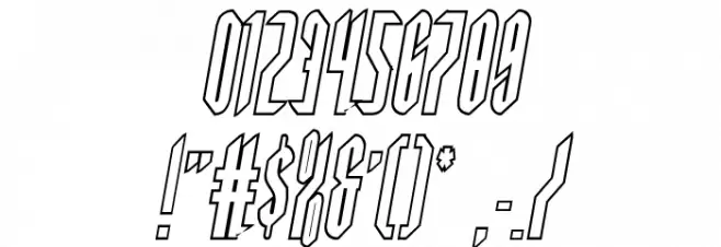 Devil Summoner Outline Italic Font OTHER CHARS