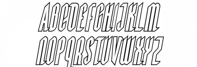 Devil Summoner Outline Italic 字体 大写
