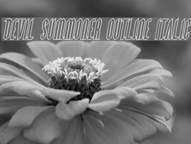 Devil Summoner Outline Italic Font examples