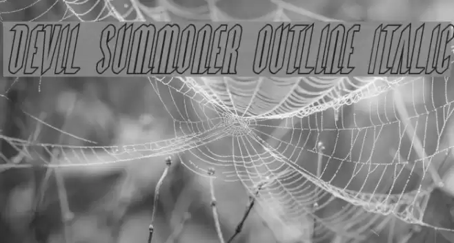 Devil Summoner Outline Italic Font examples